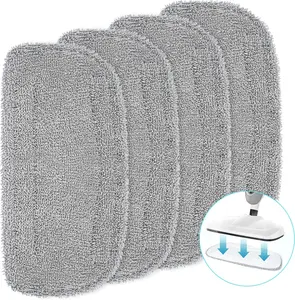 4 pcs Steam Mop Pads Microfiber Steam Mop Replacement Pads Washable Reusable for Floor Cleaning Cleaner Microfiber Cloth
