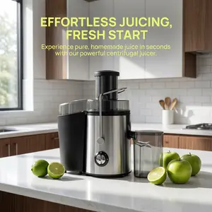 800W Stainless Steel Juicer Machine - BPA-Free Fast Centrifugal Juicer, Summer-Specific Extractor with 3-in Wide Mouth Feed Chute, Easy to Clean for Fruits and Vegetables, Bpa-Free Centrifugal Juicers