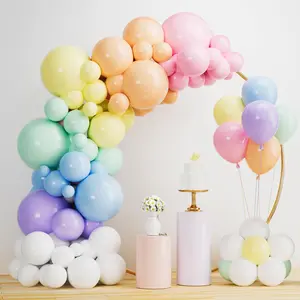 Pastel Rainbow Balloons Different Sizes 146PCS 18/12/10/5 Inch Rainbow Balloon Garland Arch Kit Quality Latex Balloons Assorted Colors Decorations for Birthday Party Shower Wedding