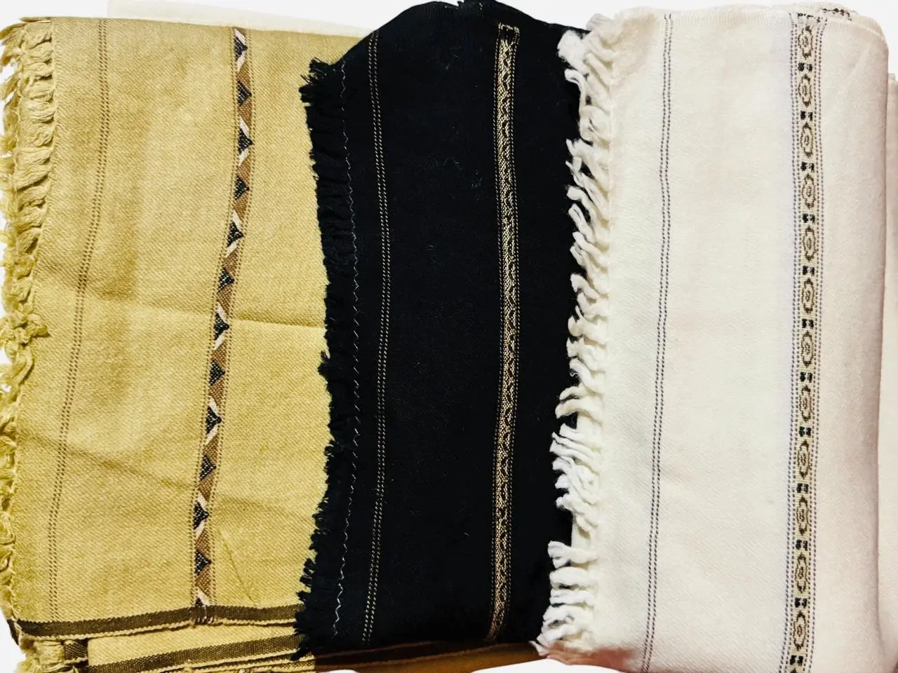 Pure Wool & Cotton Traditional Men’s Shawls (Chaddars) – Timeless Elegance & Comfort
