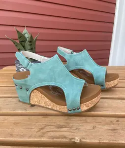 Very G 'Liberty' Turquoise Wedge Sandal