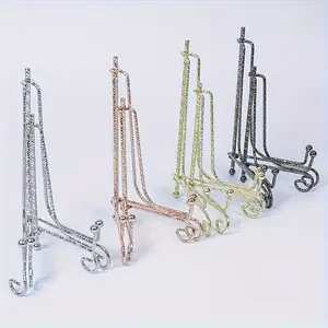 2pcs Crystal Mirror Faceted Metal Display Base, Adjustable Height Display, Adjustable Mineral Stand, Home Decor, Office Decoration, Perfect Holiday Gift, Halloween Gift, Display Storage Rack