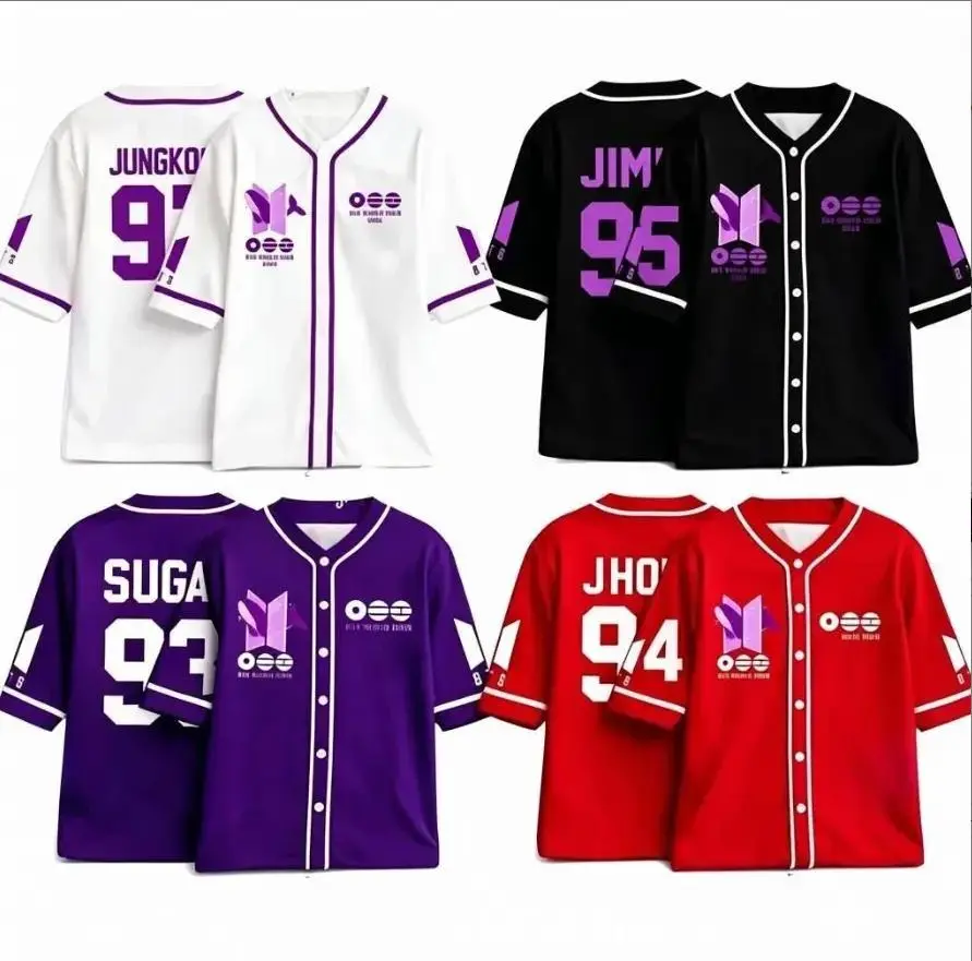 Custom Bangtan Baseball Jersey Arirang, Kpop Gift for Bangtan Fans, V-neck Bangtan Shirt, Bangtan World Tour 2026 Merch Army Jersey