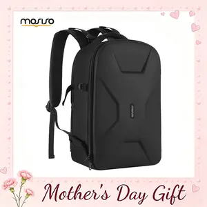 MOSISO Waterproof Camera Backpack, DSLR/SLR/Mirrorless Photography Bag 15–16 inch Hardshell Case with Tripod Holder & Laptop Compartment, for Men & Women, Travel/Hiking/City Photography, Outdoor Adventure,Compatible with Canon/Nikon/Sony Smartphone Black