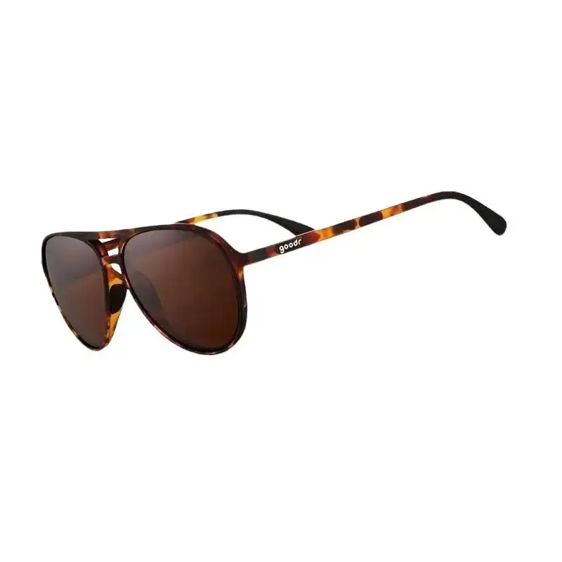 Amelia Earhart Ghosted Me - goodr Brown Tortoiseshell Mach G Aviator Polarized Sunglasses