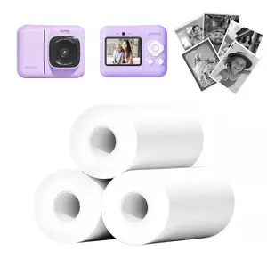 Kids Instant Print Camera Paper, Thermal Printing Refill Set for Toddler Camera, Compatible with Funshot 20, HD Camera Thermal Printing Paper, 2.2" x 26ft (5.6cmx8m) Per Roll, 3 Rolls(Only Paper)