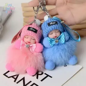 2 Pack Handmade Soft Plush Doll Keychain, Cute Charm Pendant for Phone & Bag, Perfect Accessory Gift for Women & Girls, Ideal for Birthday, Holiday & Everyday Use        What is the material of the handmade soft doll keychain? Can the handmade soft doll k