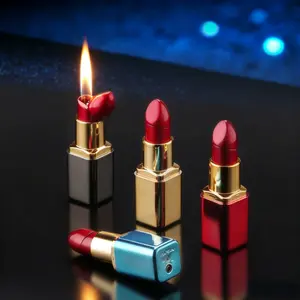 Creative lipstick-shaped lighter for women — refillable and fun — an ideal gift for friends