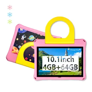 10.1 Inch Android Education Entertainment Tablet, Cute Design, High-Speed WiFi, Dual Cameras, Parental Control, Anti-Drop Silicone Case