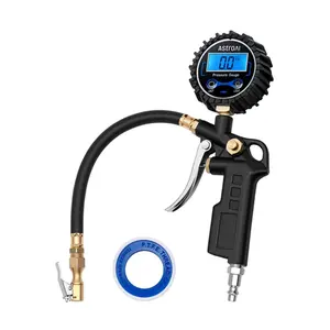 AstroAI Digital Tire Pressure Gauge with Inflator 250 PSI Air Chuck & Compressor Accessories Accuracy Measurement Durable Brass Components Automotive Vehicle Tool