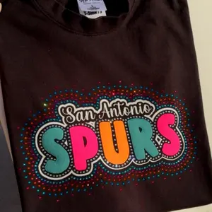 Spurs Basketball Fiesta Bling Tee