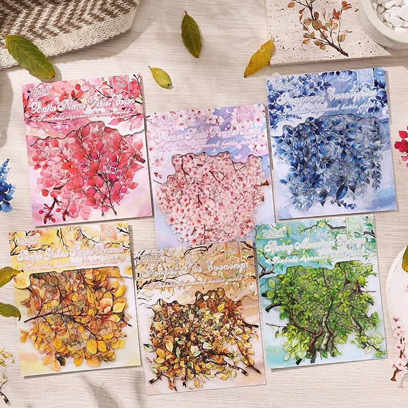 Creative Colorful Floral Leaf Sticker Pack, Sticker Set, 120 Sheets Decorative Stickers for Crafts and DIY Projects, Versatile Use, Vibrant Flower Designs, High Quantity, Unique Patterns, DIY Art Stickers
