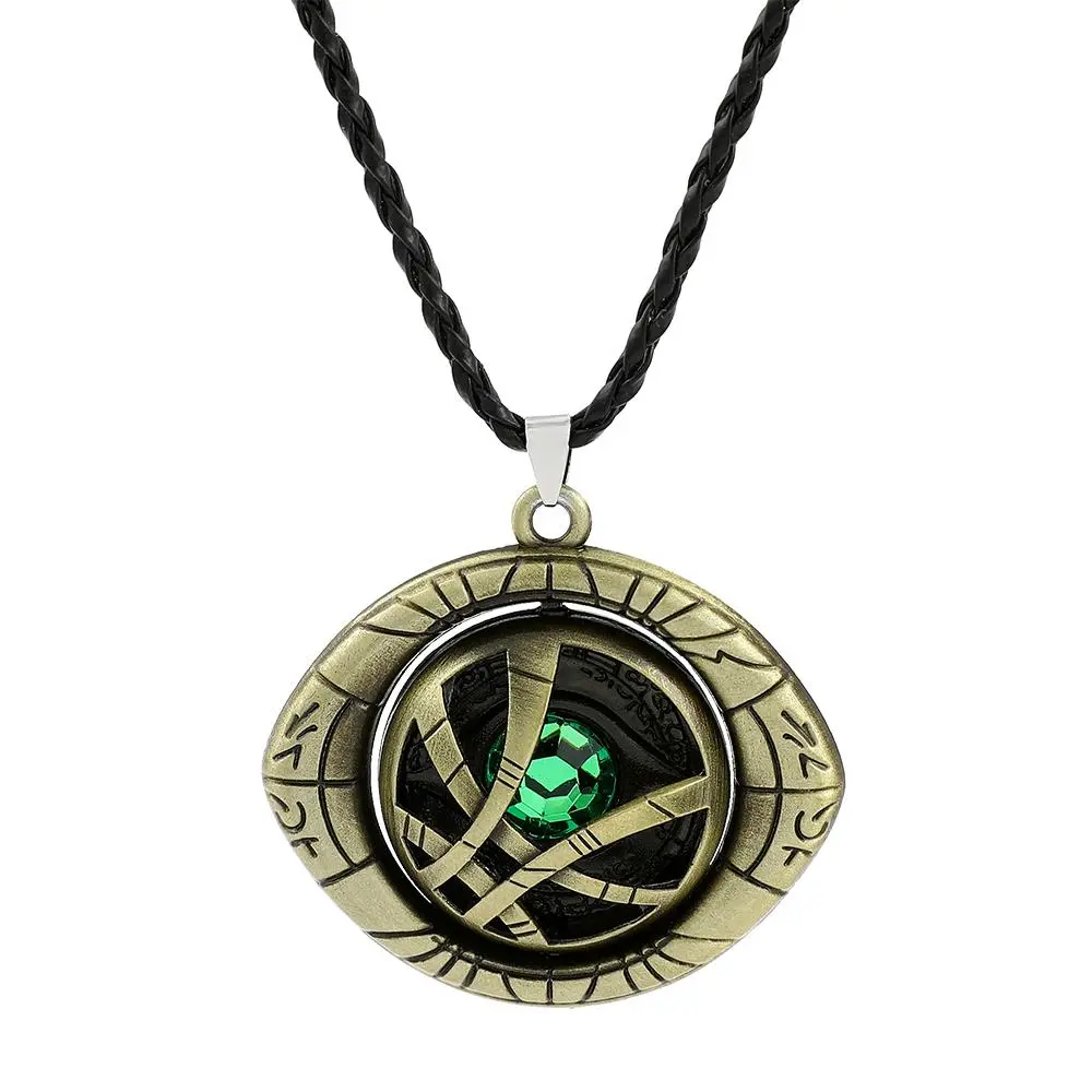 Rotatable Necklace with Infinity Time Stones Eye of Agamotto Kpop Style Jewelry Accessory