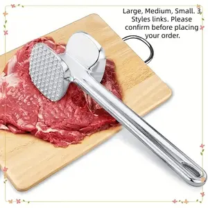 1pc Square Head Meat Hammer, Steak Tenderizer, Home Use Large Rib Tenderizer, Beef Hammer, Dual-Sided Meat Pounder, Kitchen Gadget, Utensils, Kitchen Tool