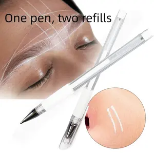 Precision Brow Tattooing Guide Pen, Replaceable Design for Microblading & Semi-Permanent Makeup, Accurate Positioning Tool