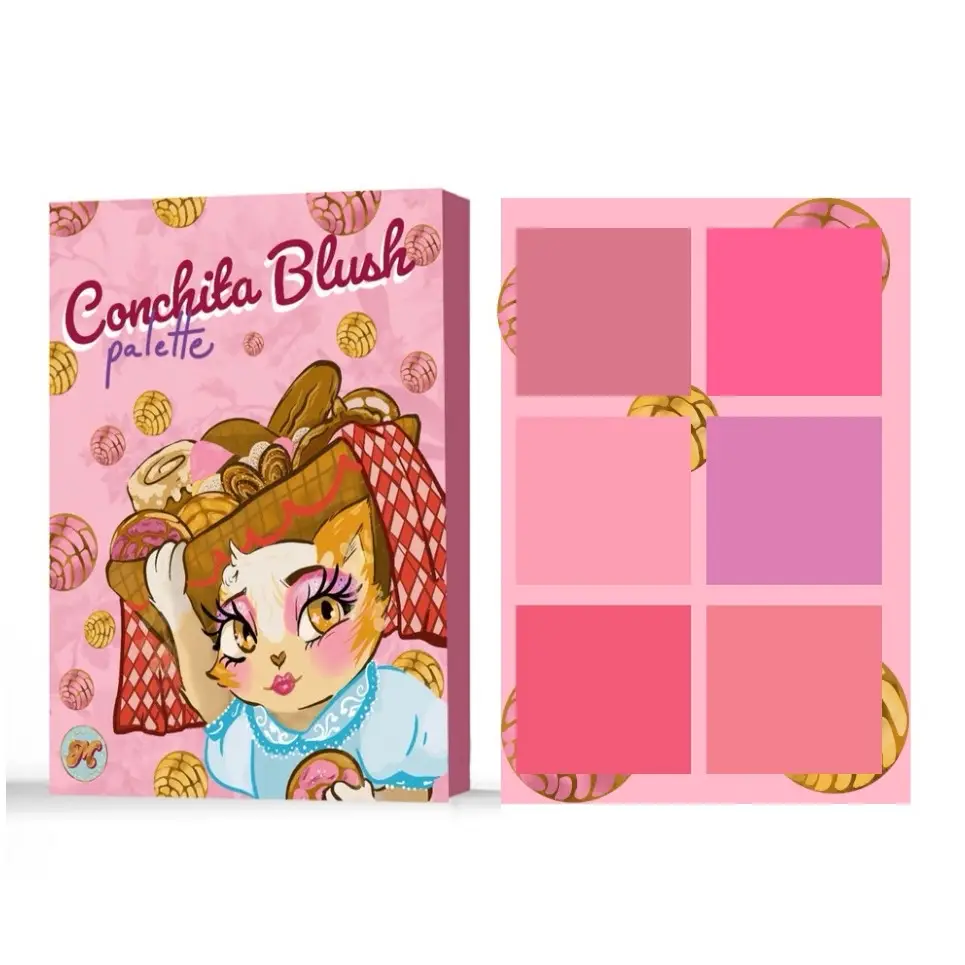 MetamorphosisBF Corp Conchita Blush Palette Matte Blush Powder - Six Pan Pink Shades for Natural Look - Soft Wash & Custom Shades - Beautycosmetics Ma