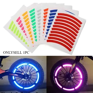 10pcs/ sheet Reflective Tire Sticker Decal for Automotive Motorcycles and Bicycles, Car Accessories - Enhance Visibility and Safety at Night