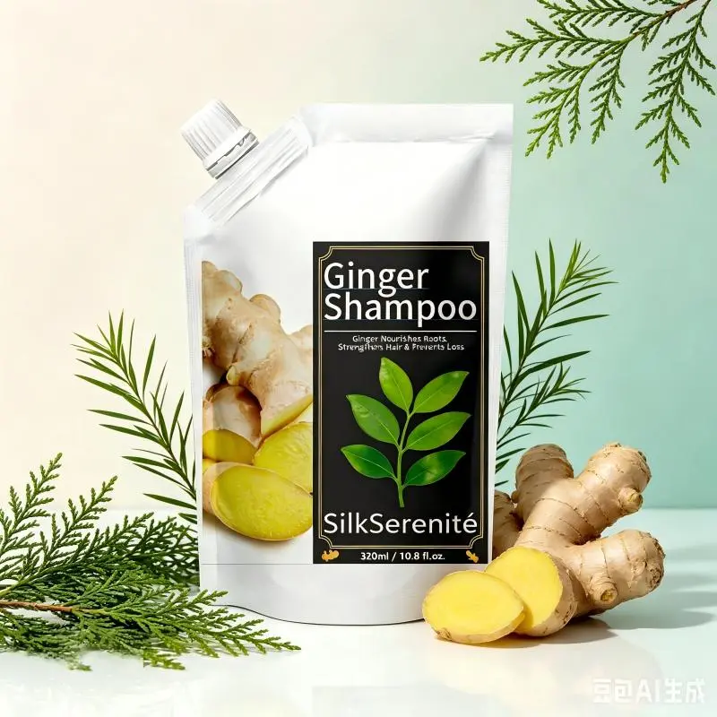Ginger Root Care Shampoo, 320ml – Anti-Hair Loss, Oil Control, Dandruff Relief, Hair Growth, Cleansing, Repair, Essential Oils Infused for Scalp Health