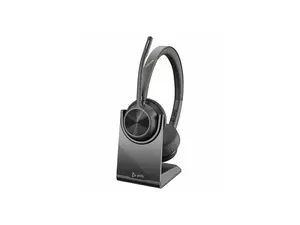 Poly Voyager 4320 USB-C with charge stand Headset - Siri, Google Assistant - Stereo - USB Type A, USB Type C - Wired/Wireless - Bluetooth - 164 ft - 20 Hz - 20 kHz - On-ear - Binaural - Ear-cup - 4.92