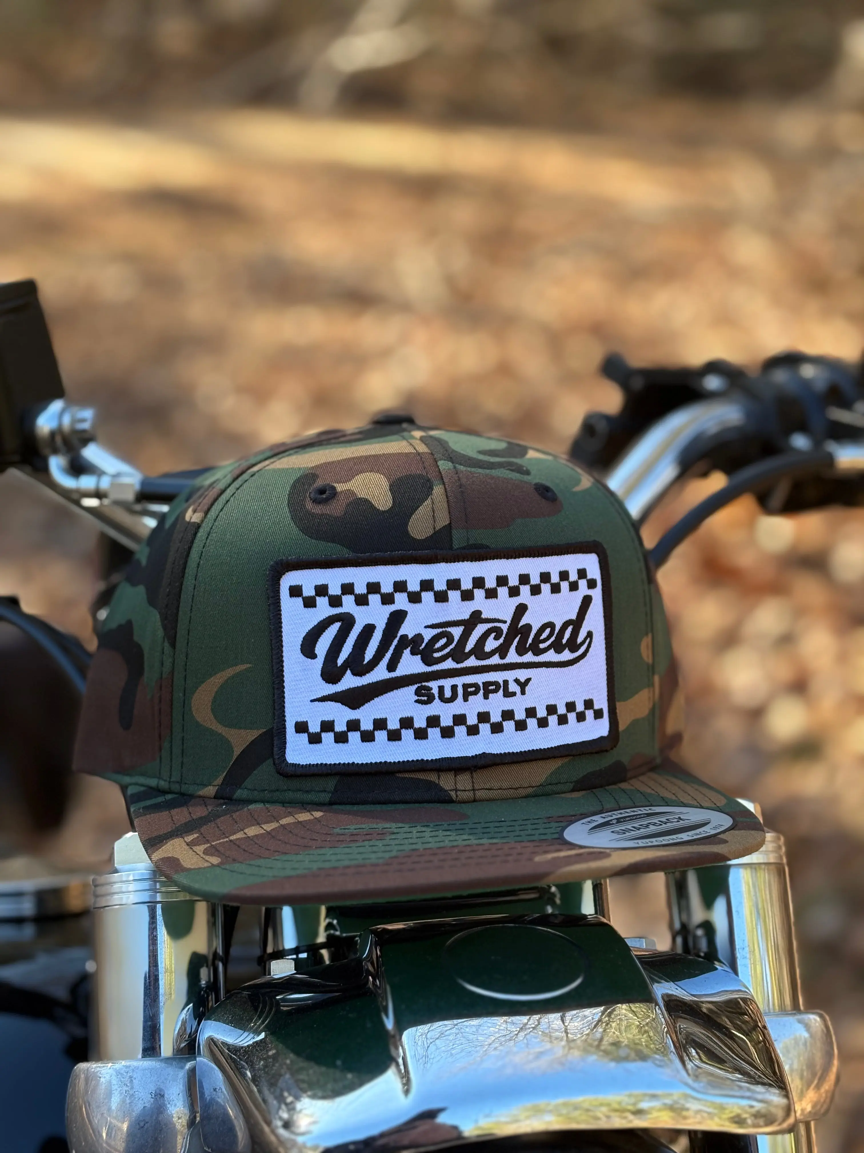 Camo checkerboard patch hat Camo checkerboard patch hat