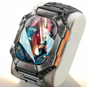 Smart Watches For Men Bluetooth Call Dials Custom Heart Rate Blood Pressure Monitor Voice Assistant Compass stainless steel strap