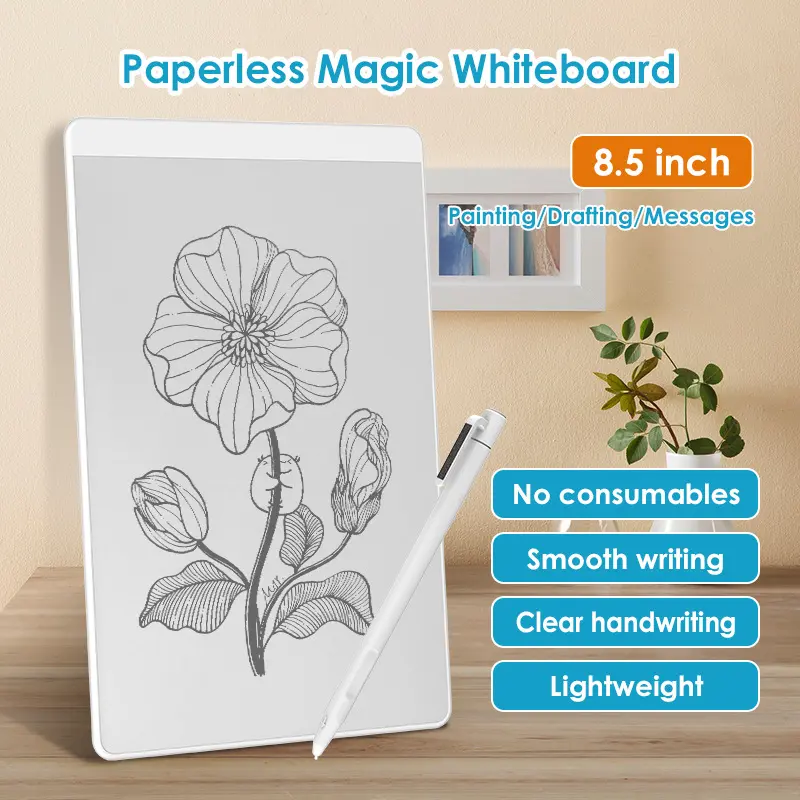 10-Inch Portable Inkless Dry Erasable Whiteboard Writing/Drawing Pad - Dust-Free, Power-Free Alternative to Traditional LCD Tablets, Holiday Gift for Kids, Erasable Pad