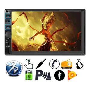 Car Radio 7'' Touch Screen 2Din Stereo Receiver Bluetooth High Quality Display Support Mirror Link