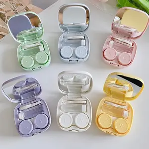 1Pcs Contact Lens Case Kit with Travel Mirror | Portable Travel Kit for Outdoor & Daily Use