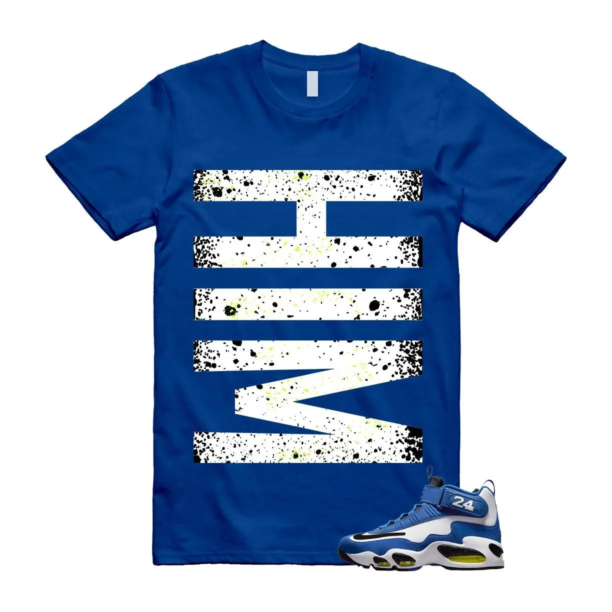 Air Griffey Max 1 Varsity Royal White Volt Black T Shirt Match HIM VERT