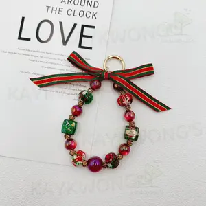 KAYKWONG'S Christmas Series Phone Charm Pendant, Christmas Lanyard Keychain, Compatible with Keychains or Phone Cases, Perfect Gift for Christmas, New York, Valentine's Day, Phone Accessory