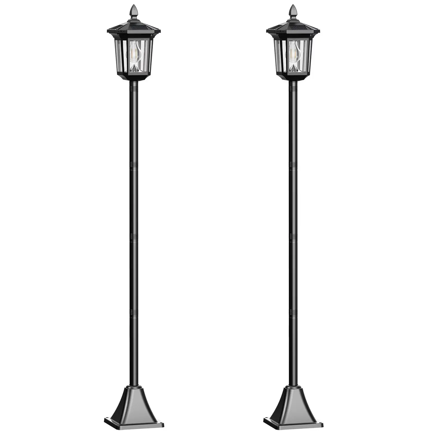 Westinghouse LED Solar Post Lights 100 Lumens 2-Pack Durable Weather-Resistant Energy-Efficient 3000K Warm White Outdoor Lighting Set