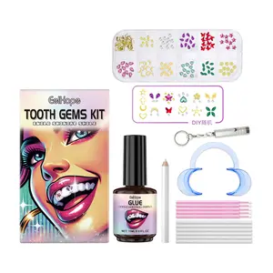 Eelhope DIY Fashion Teeth Set Dental Beauty Decorative Diamond Combination DIY Shine Style Rings