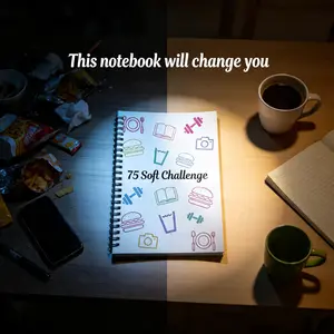 75 Soft Challenge Journal A5 – Daily Habit Tracker Planner for Fitness Self Care & Productivity Undated Wellness Goal Notebook with Premium Paper Quality and Portable A5 Size
