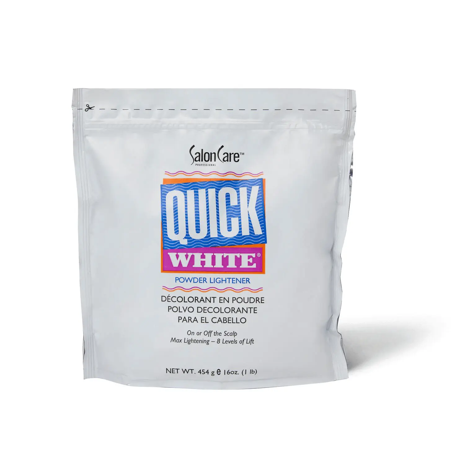 Salon Care Quick White Haircolor Powder Lightener, 450g (1 lb) Haircare Product, Easy to Apply 8-Tone Lift Lightening Blonding for Adults