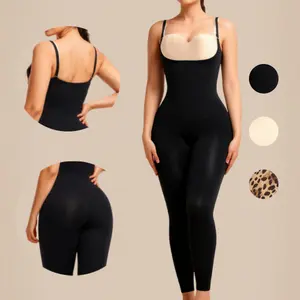 ChicCurve Seamless Body Legging Fresh & Light with Mid-High Compression Sheer Shapewear Bodysuit for All Seasons Adjustable Straps Breathable Mesh Fabric
