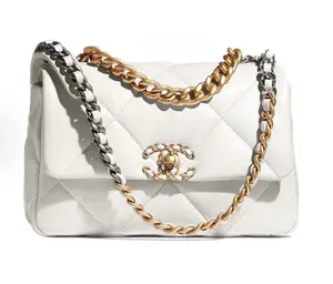 Pre-owned CHANEL Platinum 19 Bag – Small Chip Style