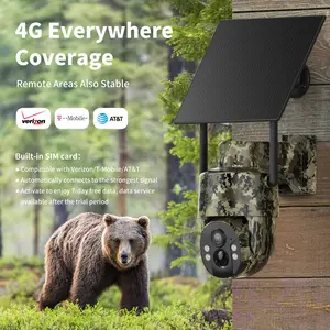 Solar Powered 4G Security Camera CB174S, 4MP HD Color Night Vision, No WiFi Outdoor Camera for Farm/Home with IP65 Waterproof, Data Service Supported