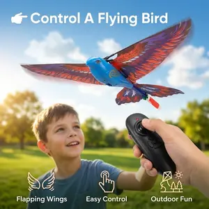 EFFUN RC Flying Bird Remote Control Aircraft for Kids, 2.4GHz, Real Flapping Wings, Crash Resistant, Bionic Flight, outdoor kids stuff, gifts, drone, RC Flying toys,toys for boys ﻿ Durable