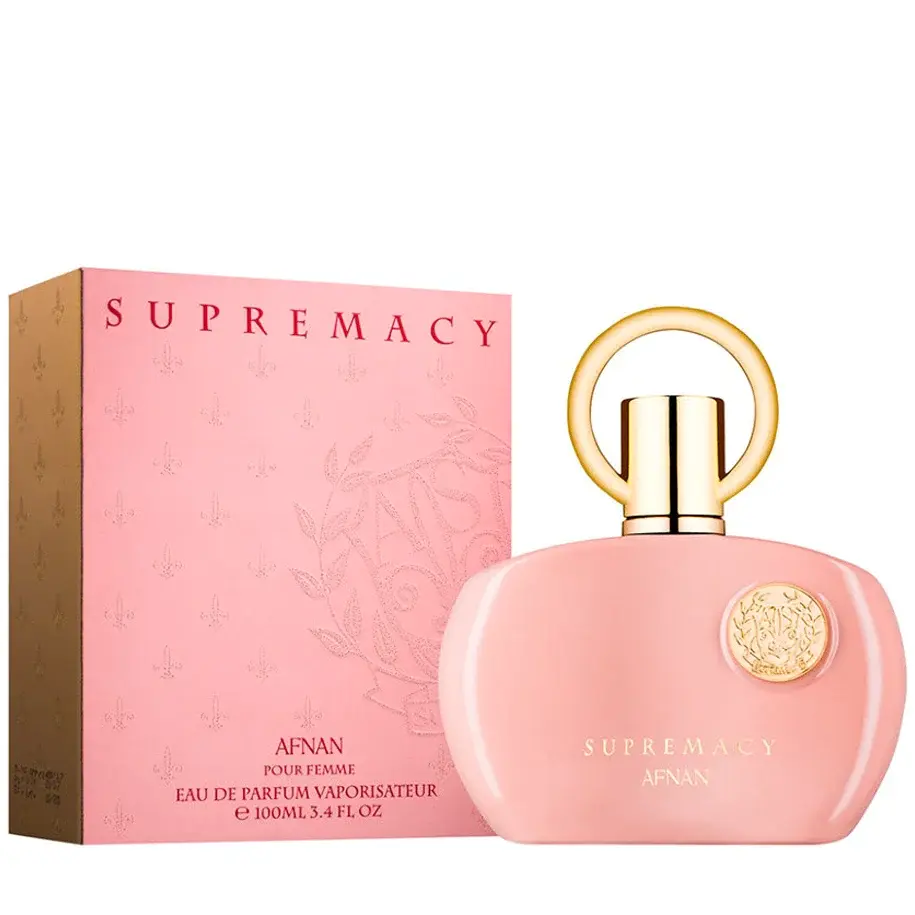Afnan Supremacy Pour Femme Women's Eau de Parfum Spray - 3.4 Fl Oz, Floral Amber Scent, Rose & Musk Notes, Luxurious Charming Fresh Liquid, Daily Wear Signature Scent, Self Care Products for Adults, Smelling Good, 60-Month Shelf Life, A-Starting Fragrance