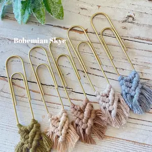 Jumbo Macrame Paperclip Bookmark, Mother’s Day gift idea