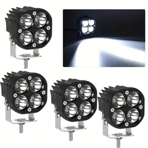 4pcs 3 Inch LED Work Light -Super Bright, LED Work Light Cube Pod Light White Light Day And Night Super Bright Lighting Auxiliary Light 6500k , Without Battery