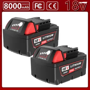 2Pack  18V 8.0Ah Replacement for Milwaukee MK18 Battery 48-11-1850 48-11-1840 48-11-1852 48-11-1815 Cordless Power Tools Lithium-Ion battery