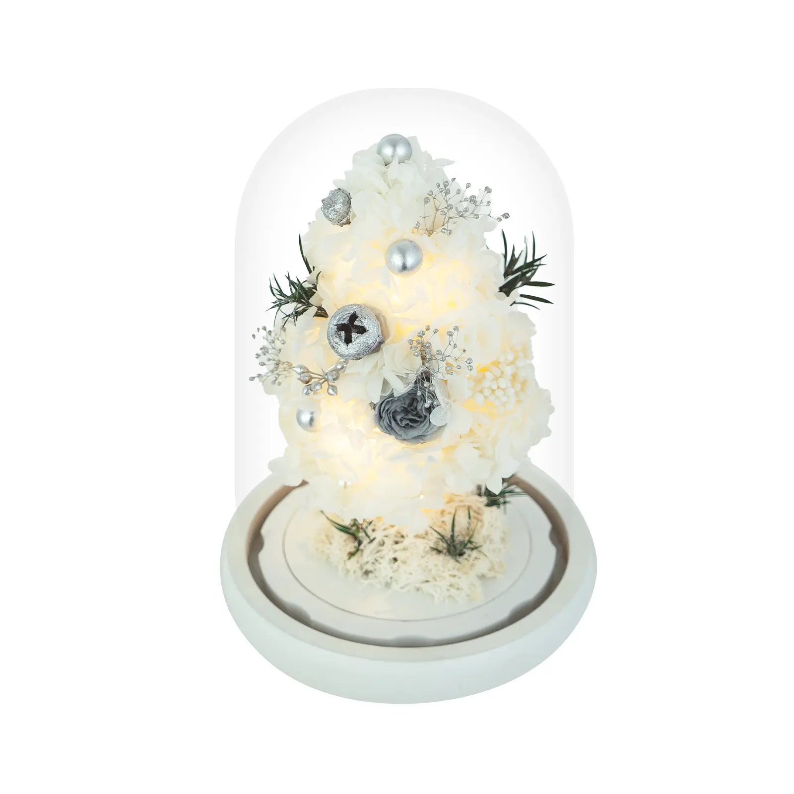 GLAMOUR BOUTIQUE White Christmas Tree with LED Lights - Portable, Lightweight, Elegant Design for Holiday Celebrations (Home & Garden Decor)
