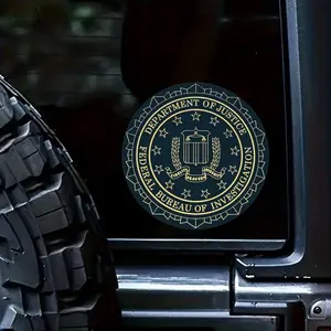 FBI Bureau of Investigation Vinyl Decal Sticker, Vintage Waterproof & Durable Car Sticker, Car Exterior Accessories for Cars & Laptops, Automotive Decals