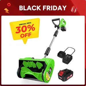 【The Final Sale!】Snow Shovel | ENHULK/Syvio 20V | 12-Inch | 4-Ah Cordless Snow Shovel with Directional Plate & Adjustable Front Ha