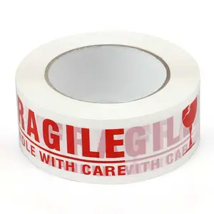Fragile tape 48*50 2-6 rolls suitable for moving companies, warehouse packaging areas, express delivery stations, clean and orderly background