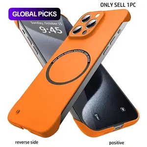 Luxury Ultra-Thin Frameless Magnetic Phone Case Protector for iPhone 17/17 Air/16e/16 Plus/15/14/13/12/11 Pro Max, Matte Finish, Unisex Design #GLOBAL PICKS