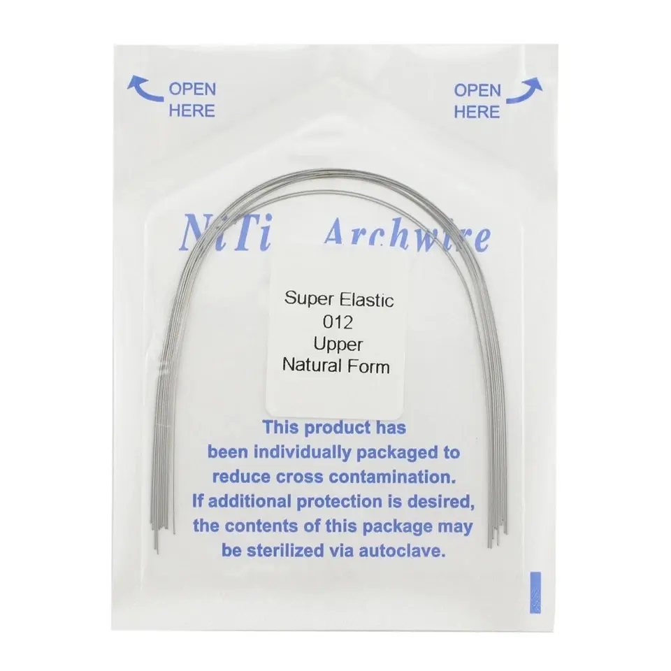 Super Elastic NITI Archwires 012 Upper Natural Form for Orthodontic Braces - Rectangular & Round Shapes - Comfortable & Effective for Lower & Upper Arches - Oral