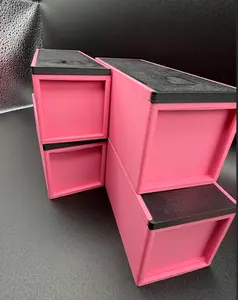 2x2 Flip coin boxes "Pink & Black"