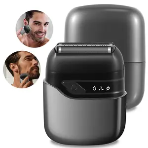 Portable Rechargeable Electric Razor, USB Charging, Water Washable, Three Blade Trimmer, Ideal Gift for Boyfriend, New Condition